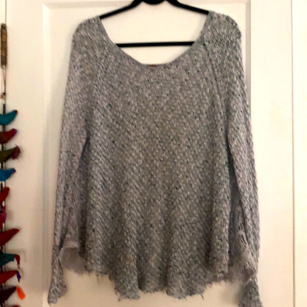 Free people lace back light weight sweater